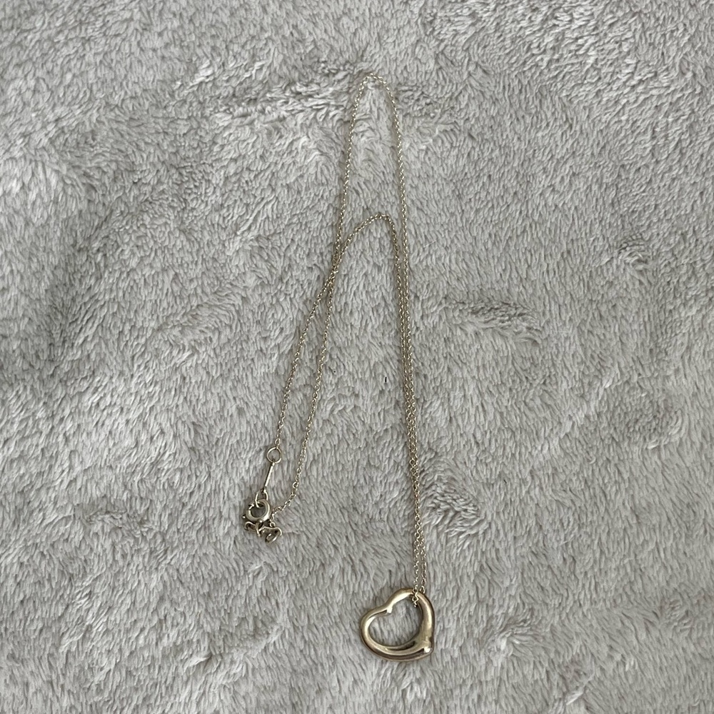 Tiffany & Co Elsa Peretti Open Heart Silver Necklace
